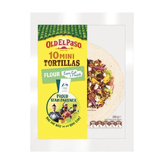 Old El Paso Mini Tortillas 250g Pk 10