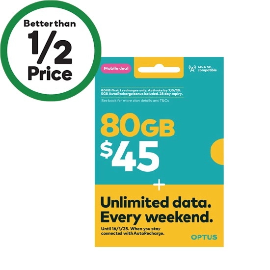 Optus $45 Prepaid SIM Starter Kit†