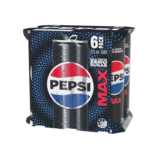 Pepsi Max, Schweppes Lemonade, Solo or Sunkist 6 x 275ml