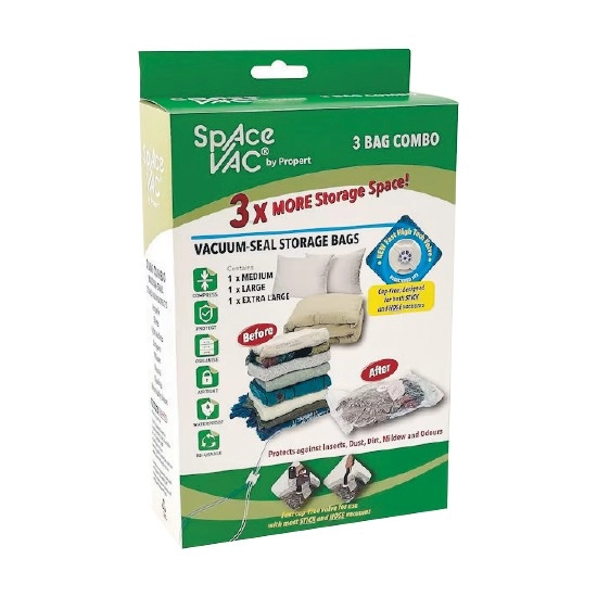 Space Vac Vacuum-Seal Storage Bags 3 Bag Combo Pk 3