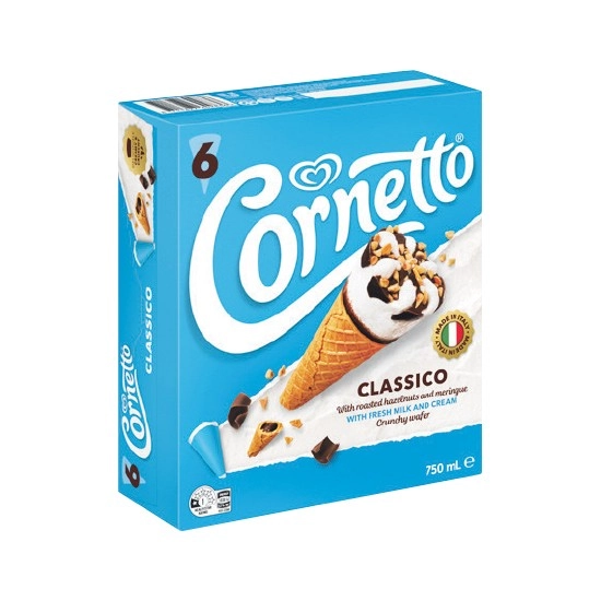 Streets Cornetto 750ml Pk 6 – From the Freezer