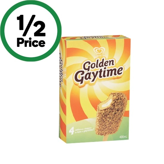 Streets Golden Gaytime Ice Cream 400ml Pk 4 – From the Freezer