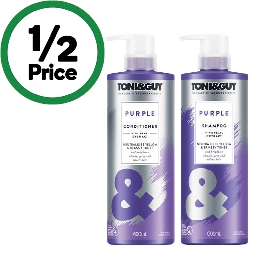 Toni & Guy Shampoo or Conditioner 600ml