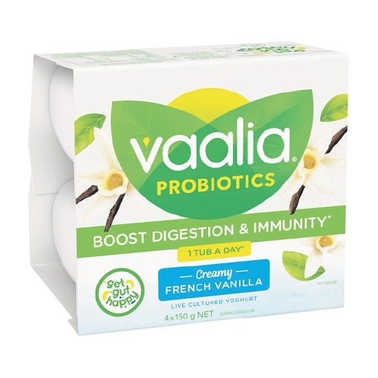 Vaalia Probiotic Yoghurt 4 x 150g – From the Fridge