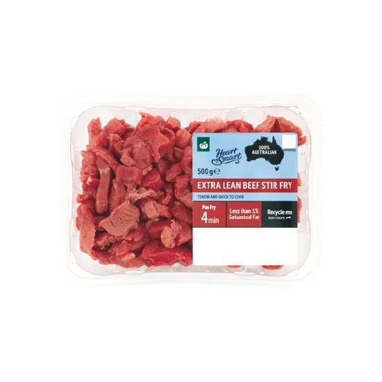 Woolworths Australian Beef Stir Fry Heart Smart 500g