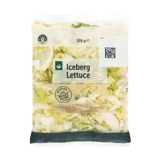 Woolworths Australian Shredded Iceberg Lettuce 200g Pack