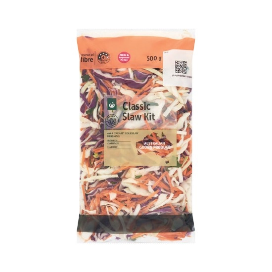 Woolworths Classic Slaw Kit 500g Pack