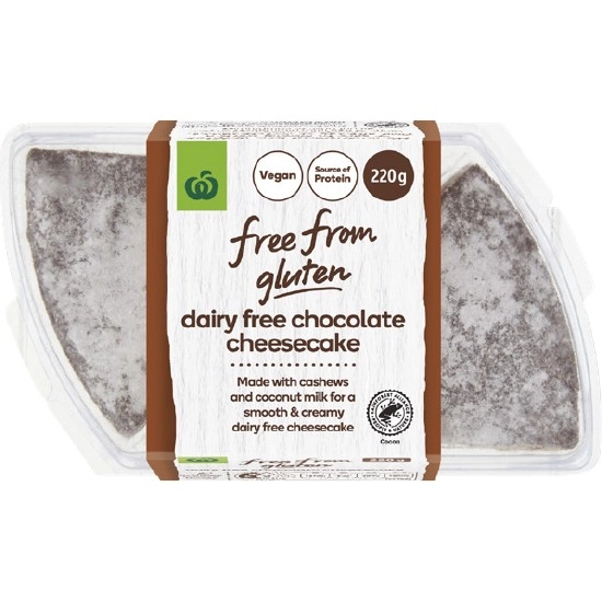 Woolworths Free From Gluten Dairy Free Chocolate Cheesecake Pk 2