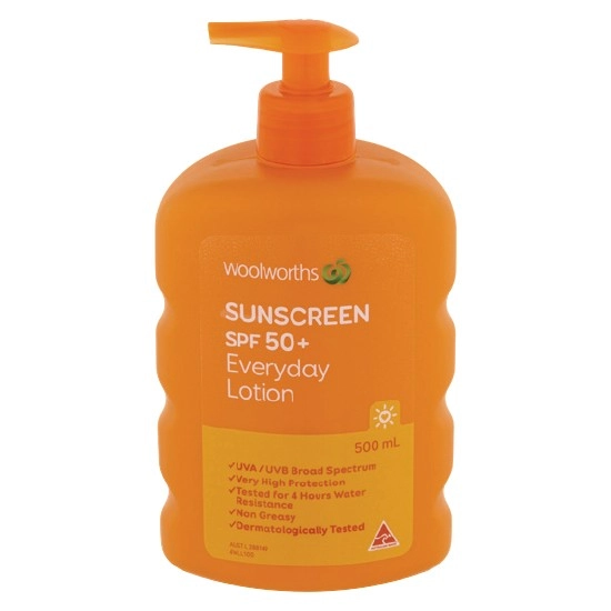 Woolworths Sunscreen SPF50+ 500ml^