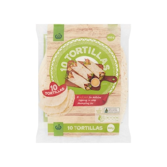 Woolworths Tortillas 460g Pk 10