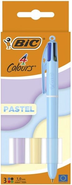 Bic 4 Colours Pen Pastel 3 Pack