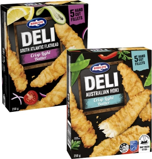 Birds Eye Deli Fish Crispy Light Batter 250g