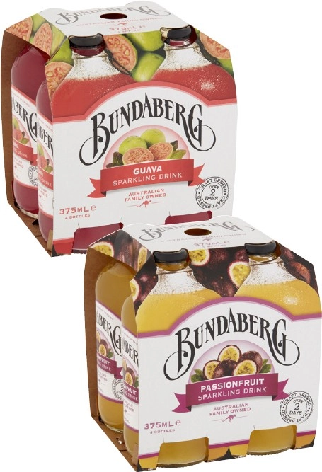 Bundaberg Craft Brewed Soft Drink 4x375mL