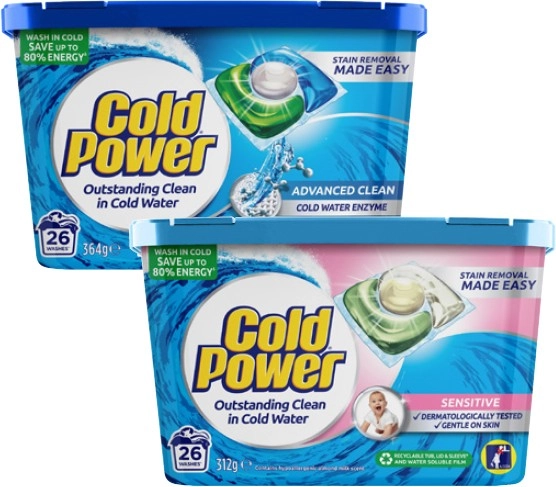 Cold Power Laundry Capsules 26 Pack