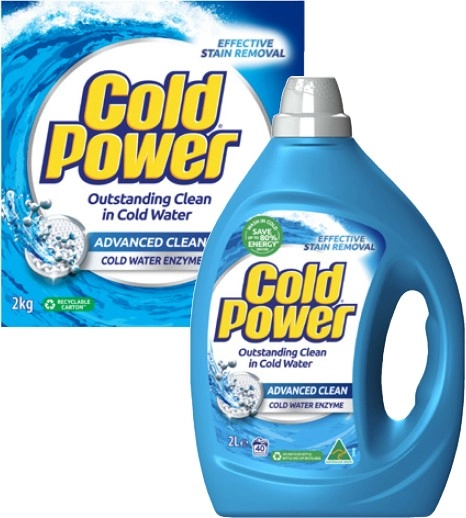 Cold Power Laundry Liquid 2 Litre or Powder 2kg