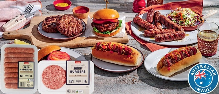 Coles Classic Burgers or Sausages 400g-550g