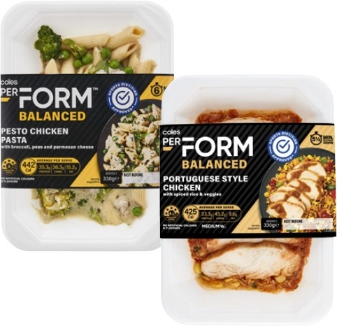 Coles Frozen Perform Meal 330g