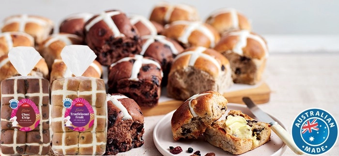 Coles Hot Cross Buns 6 Pack or 9 Pack