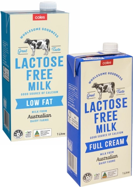 Coles Lactose Free UHT Milk 1 Litre