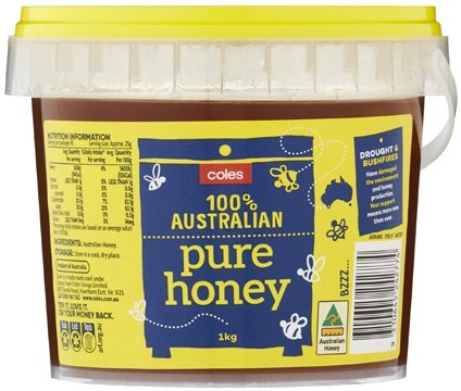 Coles Pure Australian Honey 1kg