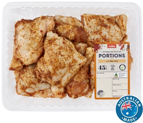 Coles RSPCA Approved Chicken Portions with BBQ Rub