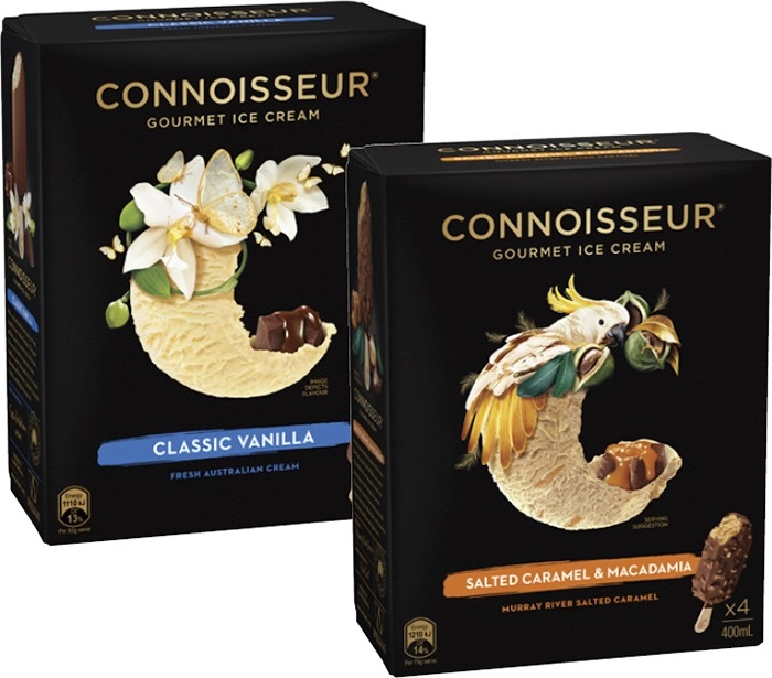 Connoisseur Ice Cream 4 Pack-6 Pack 360mL-400mL