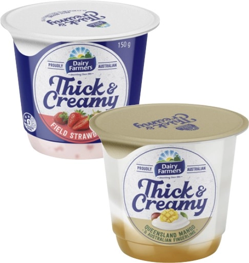 Dairy Farmers Thick & Creamy Yoghurt 140g-150g