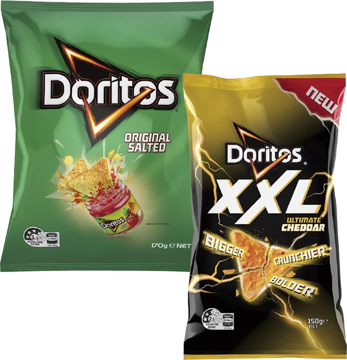 Doritos Corn Chips or XXL 150g-170g