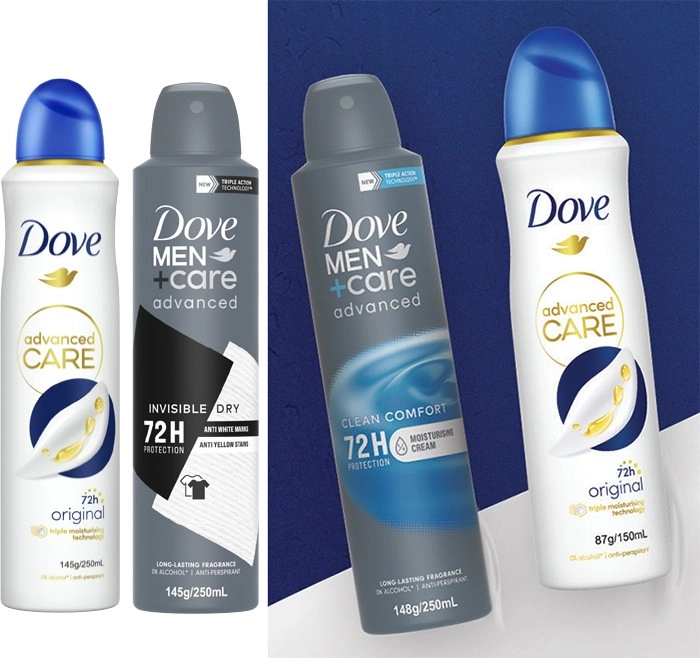 Dove Advanced Care Antiperspirant Aerosol Deodorant 250mL