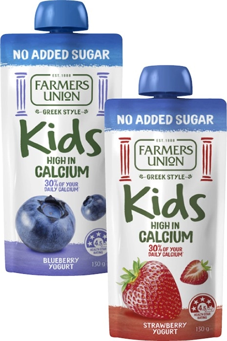 Farmers Union No Added Sugar Yogurt Pouch 130g