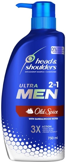 Head & Shoulders Ultra Men 2 in 1 Shampoo 750mL