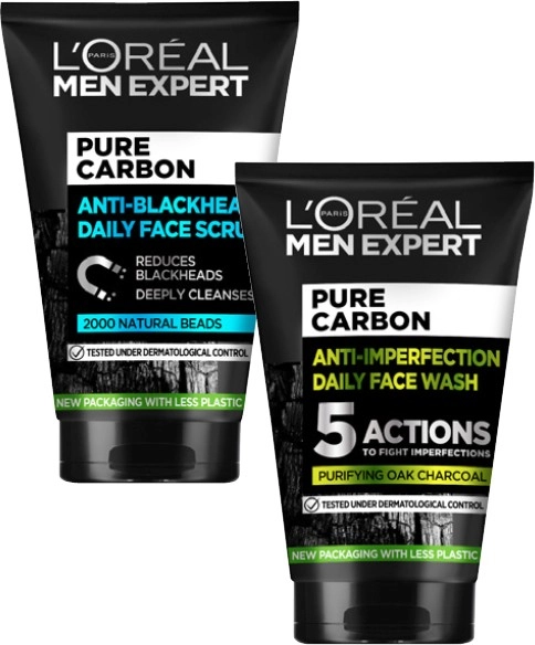 L'Oréal Men Pure Carbon Face Wash or Scrub 100mL