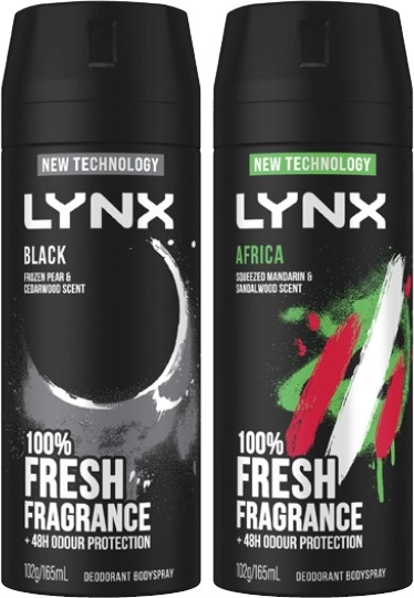 Lynx Antiperspirant Deodorant or Body Spray 165mL