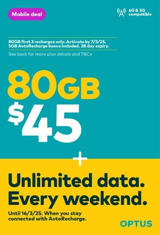 Optus $45 Prepaid SIM Starter Kit