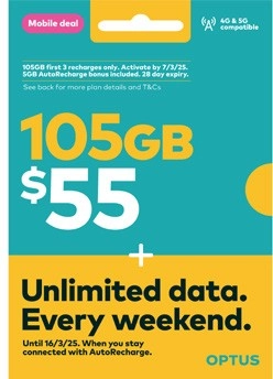 Optus $55 Prepaid SIM