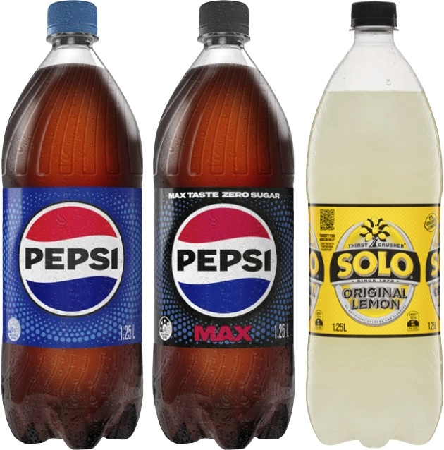 Pepsi or Solo Soft Drink 1.25 Litre