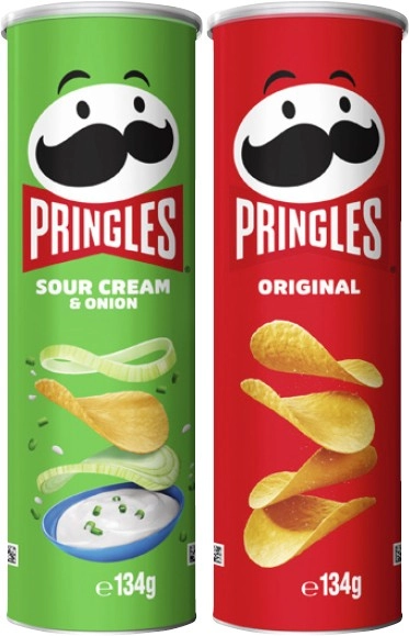 Pringles Potato Crisps 118g-134g