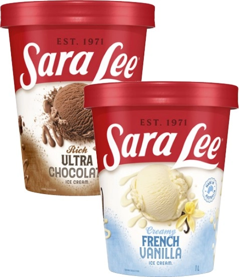 Sara Lee Ice Cream 1 Litre