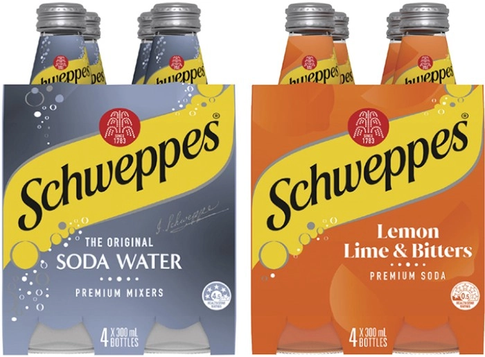 Schweppes Mixers, Soft Drink or Mineral Water 4x300mL