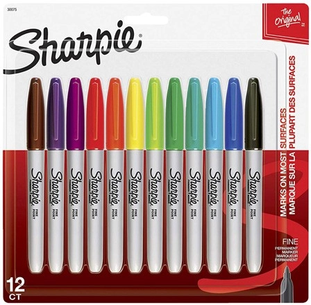 Sharpie Markers Fine Tip Assorted 12 Pack