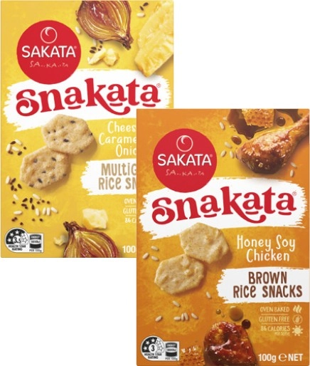 Snakata Rice Snack Crackers 65g-100g