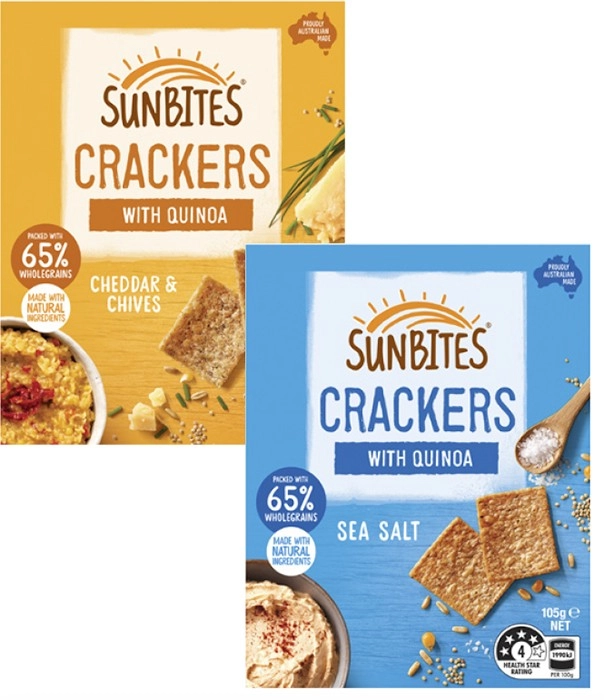 Sunbites Snack Crackers 105g-110g