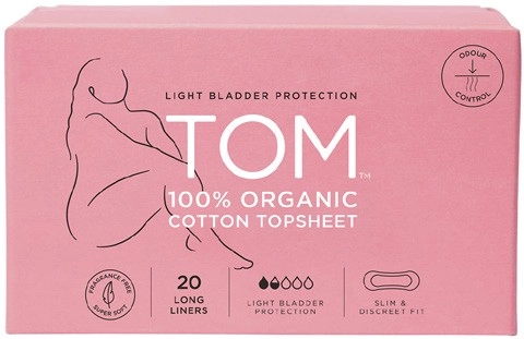 Tom Organic Incontinence Long Liners 20 Pack