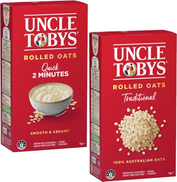 Uncle Tobys Oats 1kg