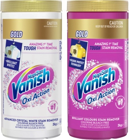 Vanish NapiSan Oxi Action Gold Multi Power Laundry Booster Powder 2kg