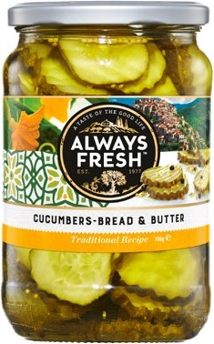 Always Fresh Cucumbers - Bread & Butter 700g