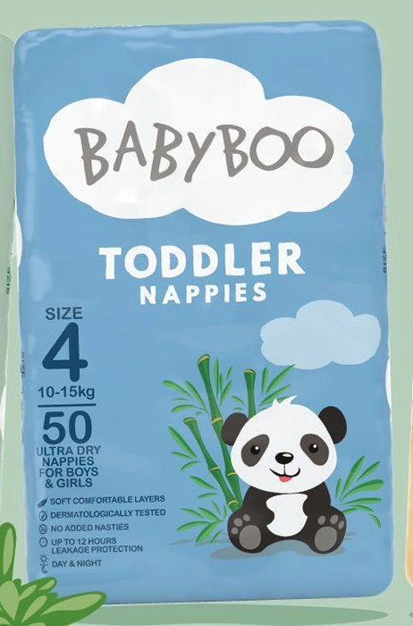 BabyBoo Toddler Nappies Size 4 50 Pack