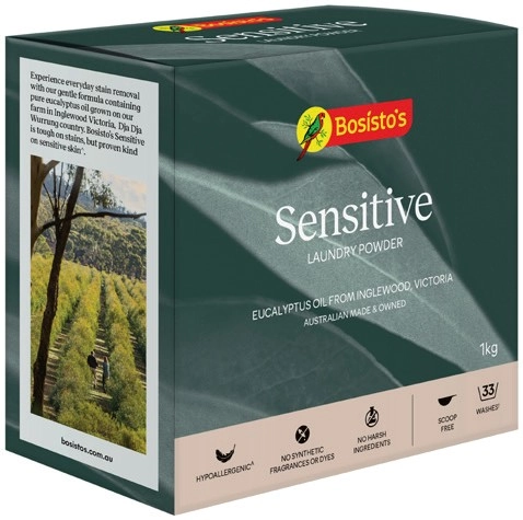 Bosisto’s Sensitive Front & Top Loaders Laundry Powder 1kg