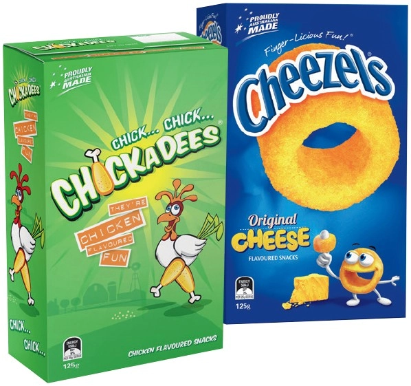 Cheezels or Chickadees Box 110-125g Selected Varieties