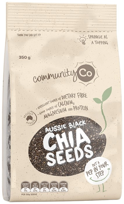 Community Co Aussie Black Chia Seeds 350g